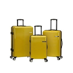 Rockland F237-yellow 3 Piece Polycarbonate & Abs Upright Luggage Set - Yellow - All