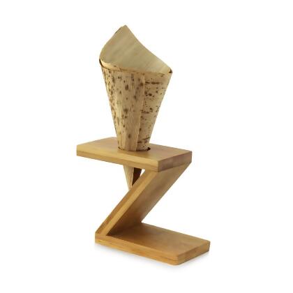 Packnwood 210SBAM1Z Single Bamboo Cone Holder Z Shaped - 3.5 x 2.5 in. 