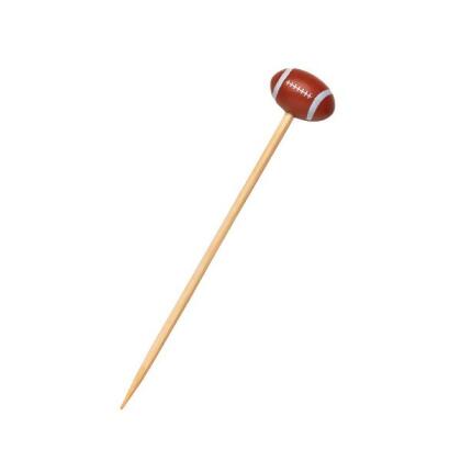 Packnwood 210BBOVAL 4.7 in. Football Themed Bamboo Skewers 