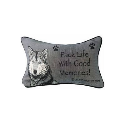 Manual Woodworkers & Weavers TWAWLF 12.5 x 8.5 in. Advice from a Wolf Word Pillow 