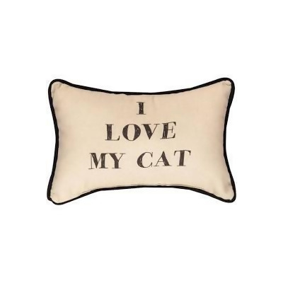 Manual Woodworkers & Weavers SWILMC 12.5 x 8.5 in. I Love My Cat Word Pillow 