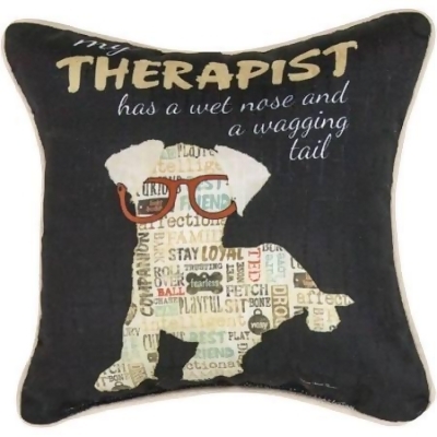 Manual Woodworkers & Weavers SDPTWN 12 in. My Therapist has a Wet Nose Decorative Pillow 