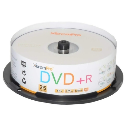 Xtrempro 11025 DVD-R 16X 4.7GB 120Min Recordable DVD Blank Discs in Spindle - Pack of 25 