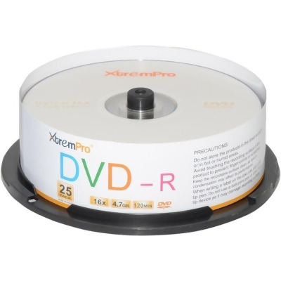 Xtrempro 11031 DVD-R 16X 4.7GB 120Min DVD Blank Discs in Spindle - Pack of 25 