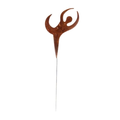 Village Wrought Iron RGS-273 Dancer Rusted Garden Stake 