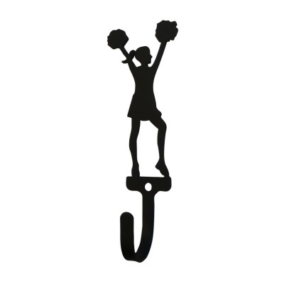 Village Wrought Iron WH-304-S Cheerleader Womans & Girls Wall Hook, Small 