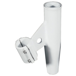 Lees Tackle Ra5005wh 2.37 in. O.d Aluminum Pipe Lees Clamp-On Vertical Mount Rod Holder, White - All