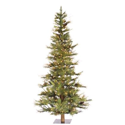Vickerman A807551LED 5 ft. x 35 in. Ashland Fir Pine Cone Tree & 300 Warm White Dura-Lit LED Light with 516 PVC Tip Count