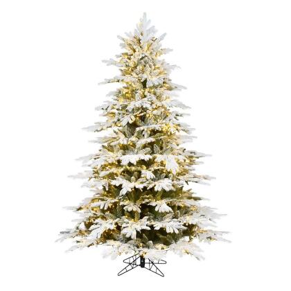 Vickerman K185481LED 9 ft. x 68 in. Flock Kamas Fraser Christmas Tree with 3 mm 2200 Warm White LED Light 