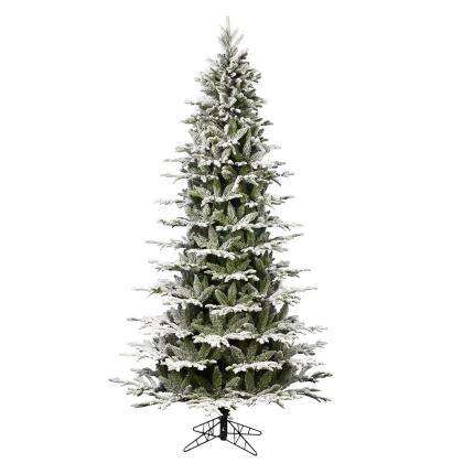 Vickerman K185055 5.5 ft. x 38 in. Flocked Kamas Fraser Slim Artificial Christmas Tree with 1346 Tip Count 