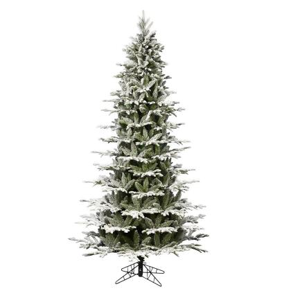 Vickerman K185065 6.5 ft. x 42 in. Unlit Flocked Kamas Fraser Slim Artificial Christmas Tree with 1842 Tip Count 