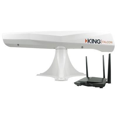 King K6B-KF1000 Roof-Mounted Stationary Automatic Directional Wi-Fi Antenna with Router & Range Extender 