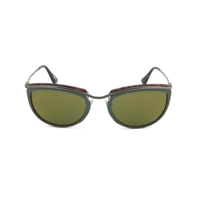 Persol PSL-SUNG-0PO3082S-1007O8-52 52-20-145 mm Sunglasses, Green & Matte Havana Frame 