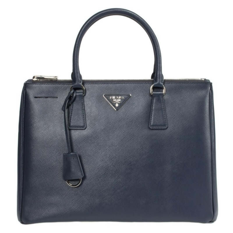prada black handbag silver hardware