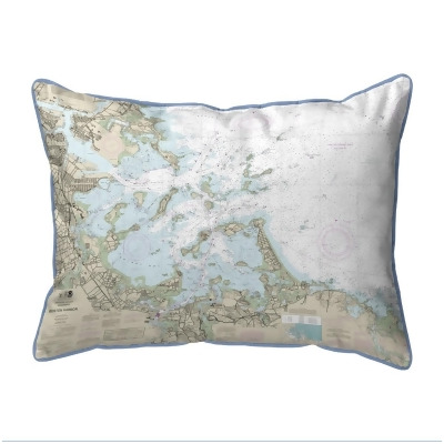 Betsy Drake ZP13270BH 20 x 24 in. Boston Harbor, MA Nautical Map Extra Large Zippered Indoor & Outdoor Pillow 