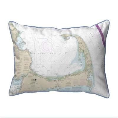Betsy Drake ZP13246 20 x 24 in. Cape Cod Bay, MA Nautical Map Extra Large Zippered Indoor & Outdoor Pillow 