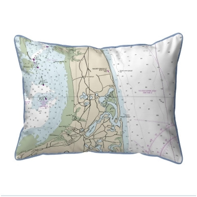 Betsy Drake ZP13246NB 20 x 24 in. Cape Cod - Nauset Beach, MA Nautical Map Extra Large Zippered Indoor & Outdoor Pillow 