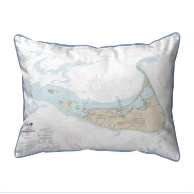 Betsy Drake ZP13241NI 20 x 24 in. Nantucket Island, MA Nautical Map Extra Large Zippered Indoor & Outdoor Pillow 