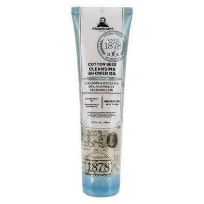 The Grandpa Soap 250862 9.5 oz Cotton Seed Cleansing Shower Oil - 6 Per Case