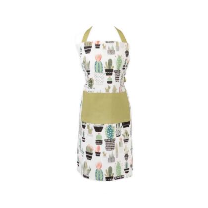 Design Imports CAMZ11100 Urban Oasis Cactus Print Chef Apron 