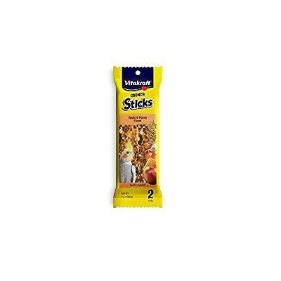 Vitakraft Sun Seed 512026 3.5 oz Tiel Crush Sticks Treat - Apple & Honey 