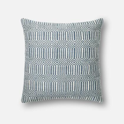 Loloi Rugs PSETP0339BBIVPIL3 22 x 22 in. Decorative Poly Filled Pillow with Cover, Blue & Ivory 