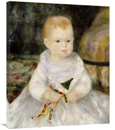 Global Gallery GCS-267124-36-142 36 in. Child with a Toy Clown Art Print -  Pierre-Auguste Renoir