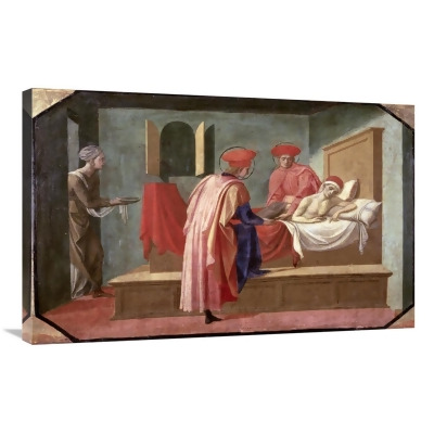 Global Gallery GCS-279398-36-142 36 in. St. Cosmas & St. Damian Caring for a Patient Art Print - Francesco Pesellino 