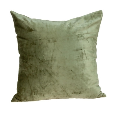 Parkland Collection PILE11208P Sphene Olive Square Transitional Pillow Cover with Poly Insert - 20 x 20 x 7 in. 