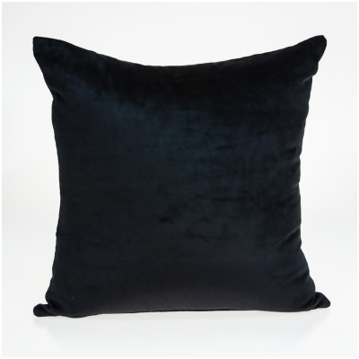 Parkland Collection PILE11206P Spano Black Square Transitional Pillow Cover with Poly Insert - 20 x 20 x 7 in. 