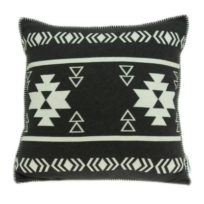Parkland Collection PILB11053P Sioux Black & White Square Southwest Pillow Cover with Poly Insert - 20 x 20 x 7 in. 
