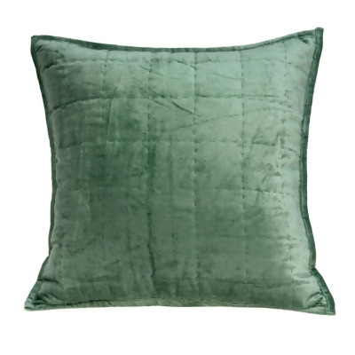 Parkland Collection PILE11169P Agua Green Square Transitional Pillow Cover with Poly Insert - 20 x 20 x 7 in. 
