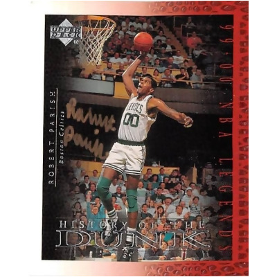 Autograph Warehouse 527660 Robert Parish Autographed Basketball Card - Boston Celtics NBA Champion 2000 Upper Deck History of the Dunk No.61 