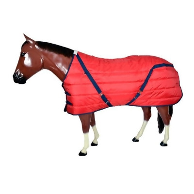 Jacks Imports 10522-RE-NV-78 Quilted Blanket & Rug, Red & Navy - Size 78 