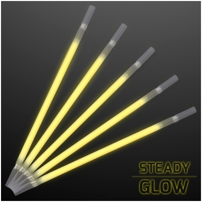 Blinkee 50 Yellow Glow Drinking Straws - Pack of 25 