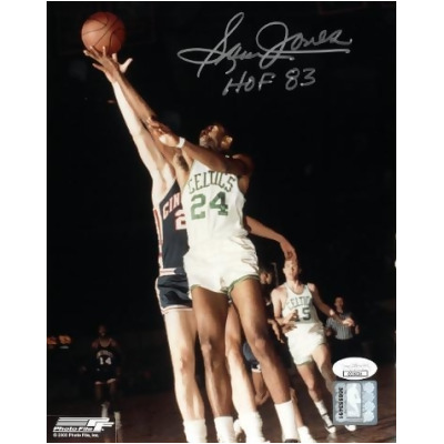 Athlon Sports CTBL-J22433 Sam Jones Signed Boston Celtics Color 8 x 10 in. Photo HOF 83 - JSA Hologram 