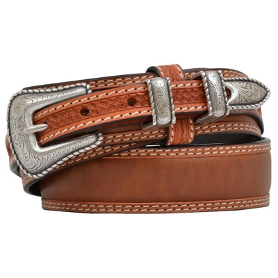 3D Belt D2041-44 1.50 in. Natural Mens Western Fashion Ranger Tan Leather Belt - Size 44 from ...