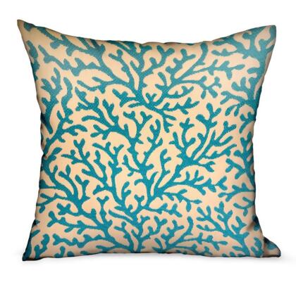 Plutus Brands PBDU1907-2020-DP 20 x 20 in. Marlin Vines Blue & Cream Floral Luxury Throw Pillow 