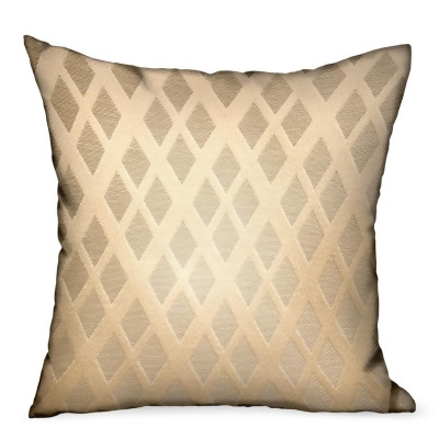 Plutus Brands PBDUO114-1616-DP 16 x 16 in. Diamond Cascade Brown Geometric Luxury Outdoor & Indoor Throw Pillow 
