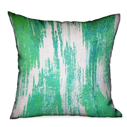 Plutus Brands PBDUO115-2222-DP 22 x 22 in. Green Avalanche ikat Luxury Outdoor & Indoor Throw Pillow 