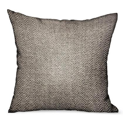 Plutus Brands PBRAO112-2020-DP 20 x 20 in. Jagged Ash Gray Chevron Luxury Outdoor & Indoor Throw Pillow 