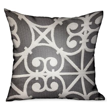 Plutus Brands PBDUO106-2020-DP 20 x 20 in. Abalone Truffle Gray Chevron Luxury Outdoor & Indoor Throw Pillow 
