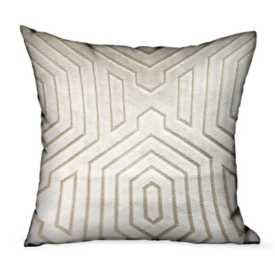 Plutus Brands PBRA2346-1616-DP 16 x 16 in. Pearly Velvet Gray Geometric Luxury Throw Pillow 