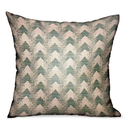 Plutus Brands PBDUO108-2020-DP 20 x 20 in. Forest Jade Sea Green Chevron Luxury Outdoor & Indoor Throw Pillow 