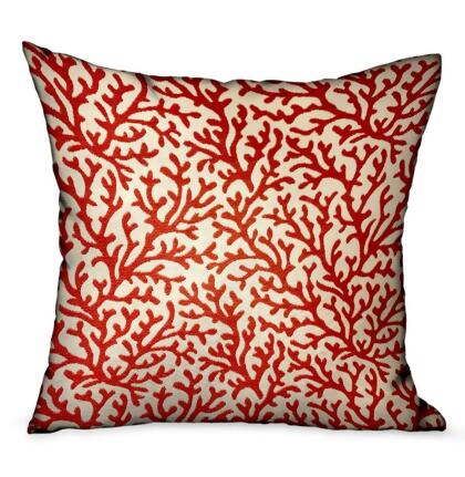 Plutus Brands PBDU1906-2424-DP 24 x 24 in. Sweet Trinidad Red Floral Luxury Throw Pillow 