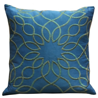 Plutus Brands PBRA2337-2036-DP 20 x 36 in. Calico Island Blue & Green Geometric Luxury Throw Pillow 