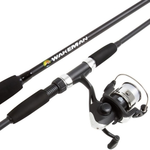 Wakeman 80-Fsh2007 Spincast Fishing Gear Rod & Reel Combo for Bass-Trout Fishing, Black - All