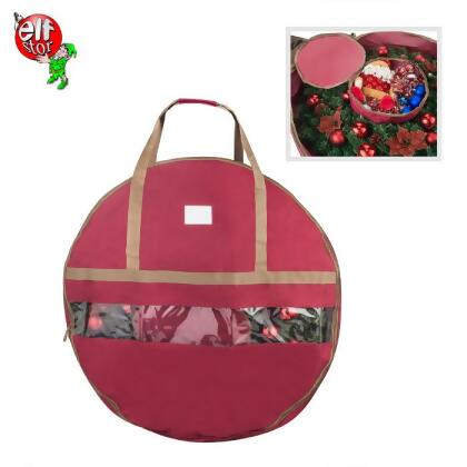 Elf Stor 83-DT5167 1556 Ultimate Red Holiday Christmas Storage Bag for 48 in. Wreaths 