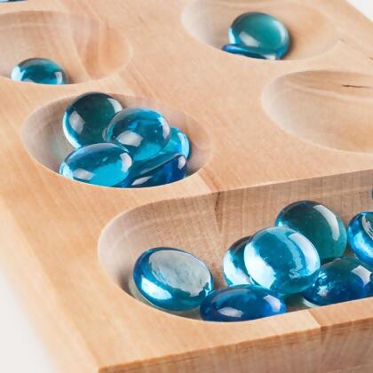 Hey Play 80-MANC Wooden Folding Mancala Game