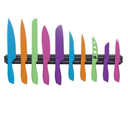 Classic Cuisine 25-10MKB Stainless Steel Knife Set with Magnetic Bar - 10 Piece 